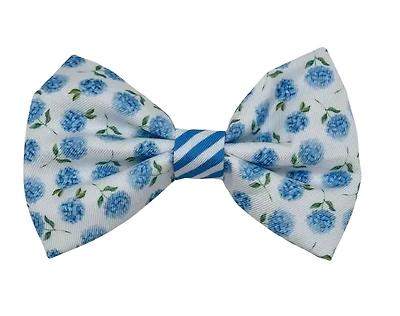 Blue Hydrangea Dog Bow Tie