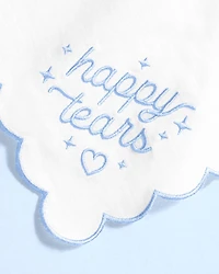 White Happy Tears Handkerchief