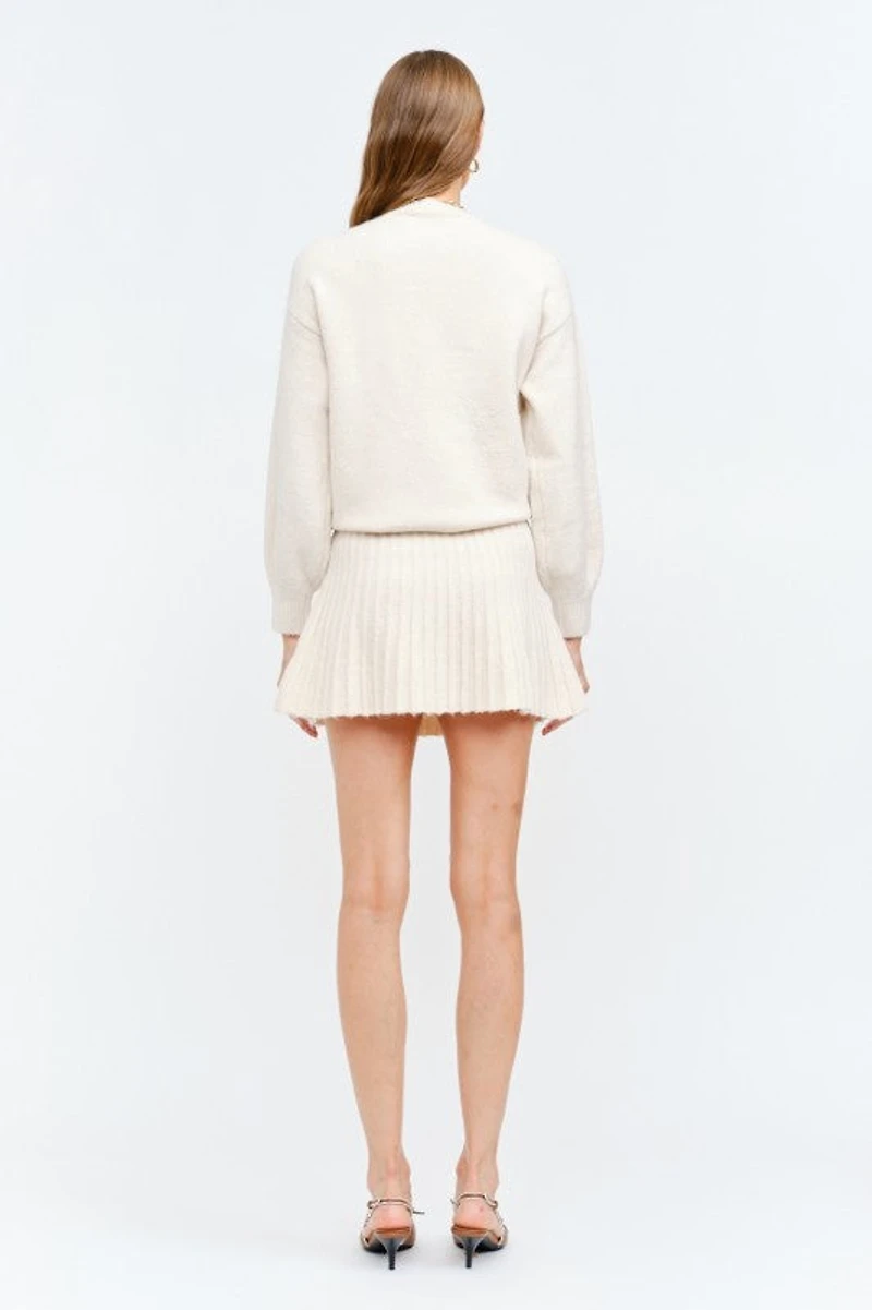 Maude Ivory Knit Skirt
