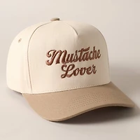 Mustache Lover Trucker Hat/ Beige