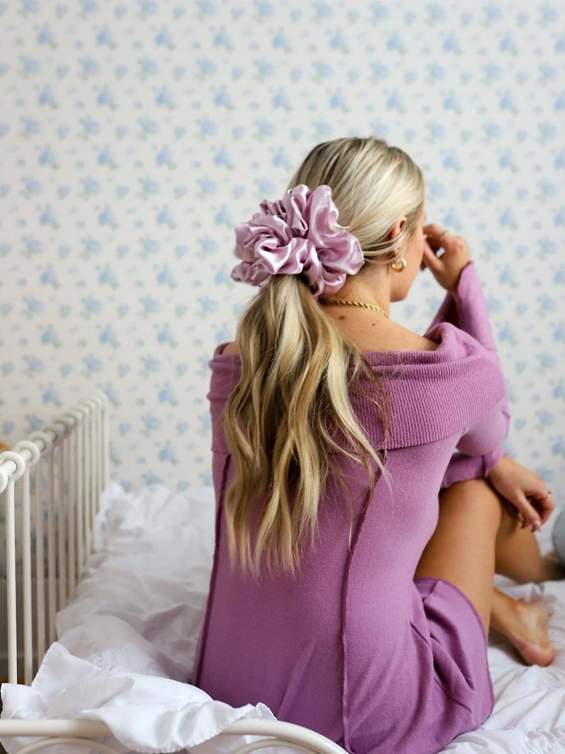 Lavender Jumbo Sleep Silk Scrunchie