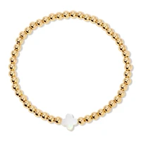 4mm Bracelet With Shell Quatrefoil Accents