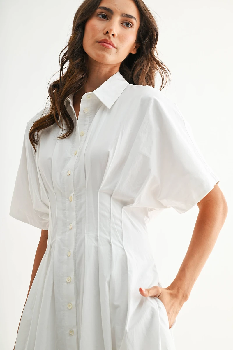 Embroidered Eyelet Midi Dress