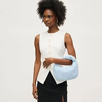 Blue Tracy Clutch Tweed