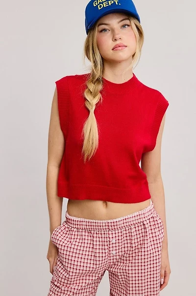 Red Knitted Vest
