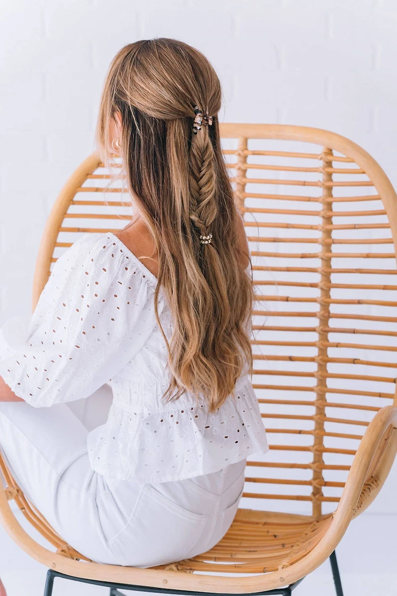 Tiny Classic Hair Clip | Blonde Tortoise