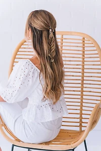 Tiny Classic Hair Clip | Blonde Tortoise