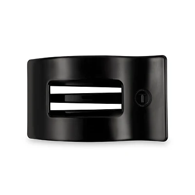 Flat Rectangle Hair Clip | Medium | Jet Black