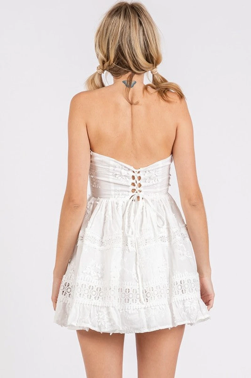 Floral Strapless Mini Dress