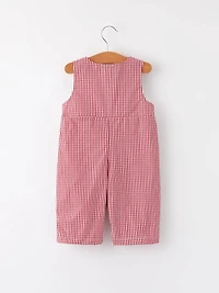 Baseball Baby Boys Smocking Embroidered Plaid