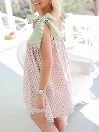 Cecina Floral Bow Tie Dress