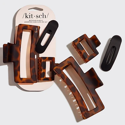 Recycled Plastic Assorted Claw Clips