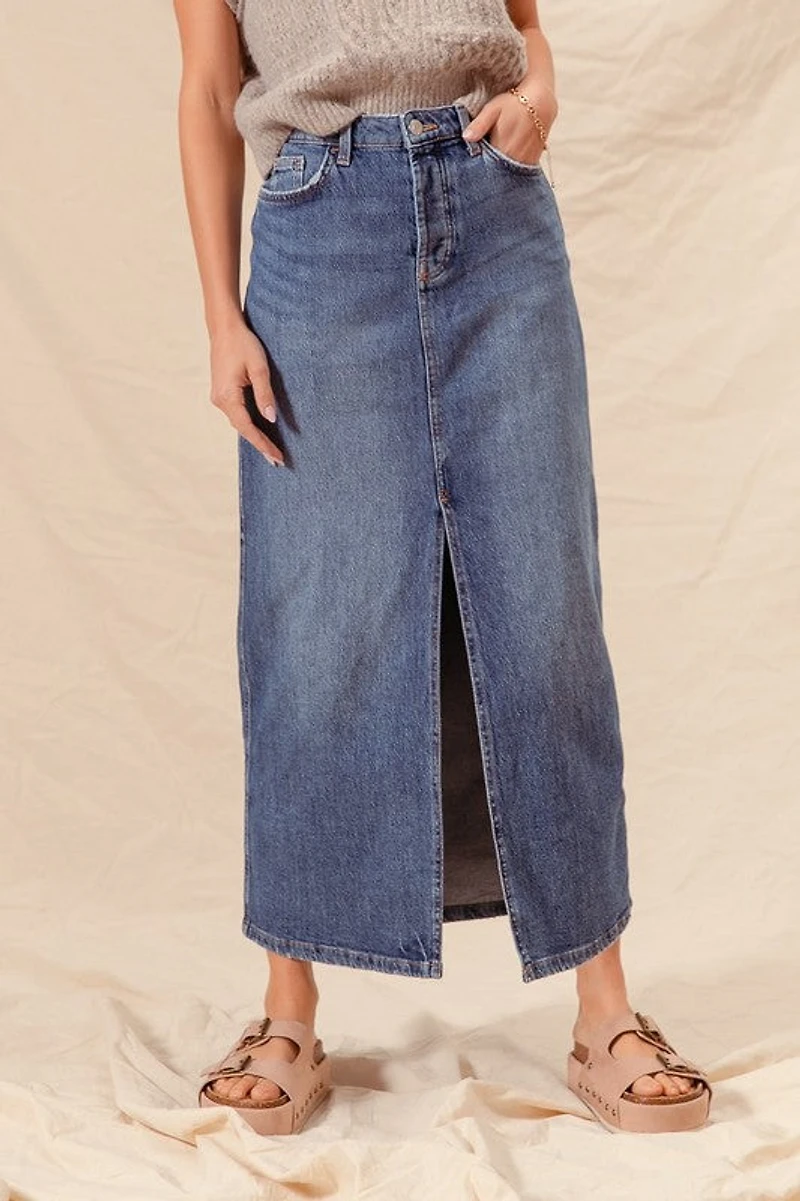 Denim Maxi Skirt