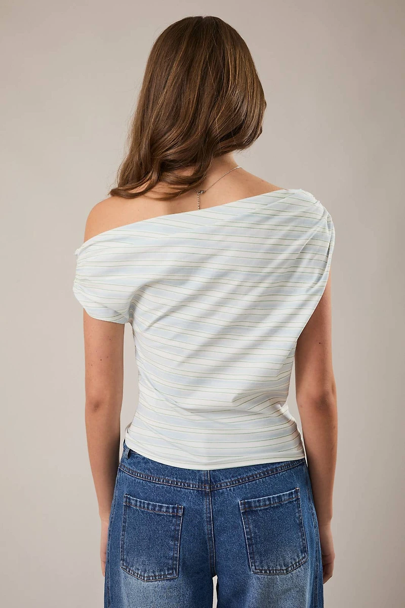 Striped Asymmetrical Top