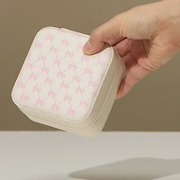 Bow Monogram Print Jewelry Box -Travel Size: Pink / One / 5AC78043