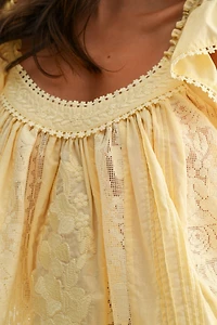 Yellow Lace Blouse