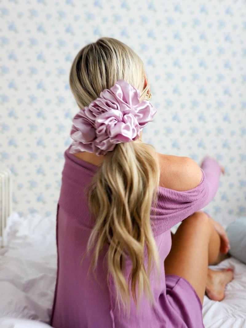 Lavender Jumbo Sleep Silk Scrunchie
