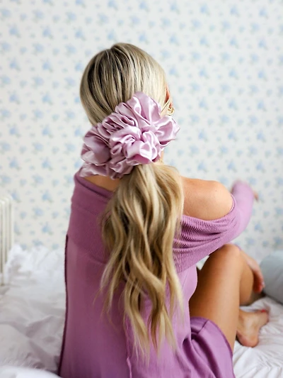 Lavender Jumbo Sleep Silk Scrunchie
