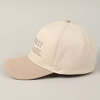 Literally Just A Girl Embroidery Two Tone Trucker Hat: FUCHSIA / ONE SIZE