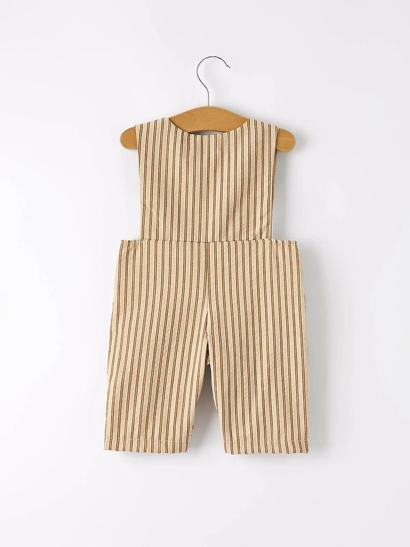 Stripe Smocked Cross Boys' Romper