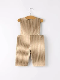 Stripe Smocked Cross Boys' Romper