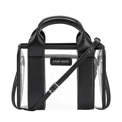 Black Stadium Tote With Strap