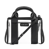 Black Stadium Tote With Strap