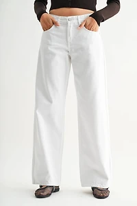 Non Stretch Baggy Wide Leg