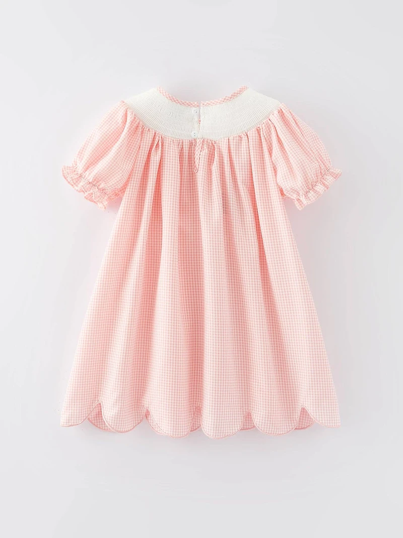 Heart Bow Arrow Smocking Embroidery Girls