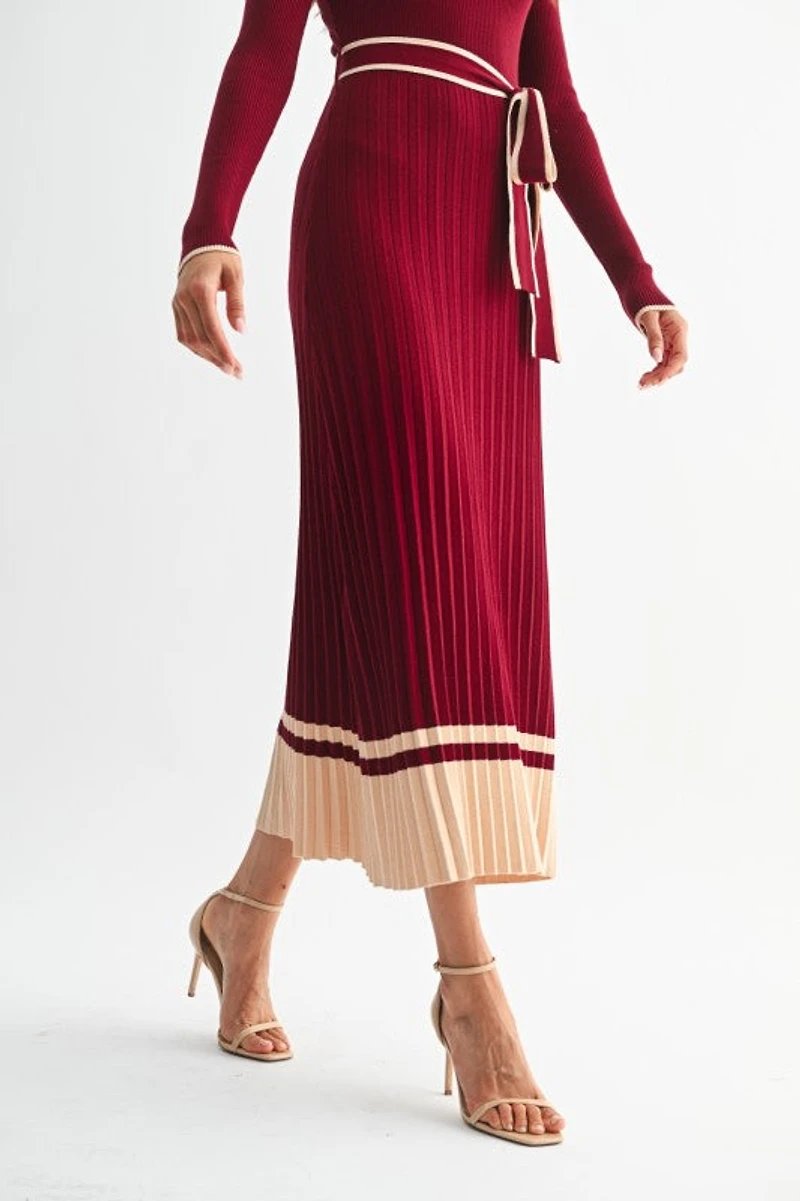 Burgundy Midi Sweater Dress