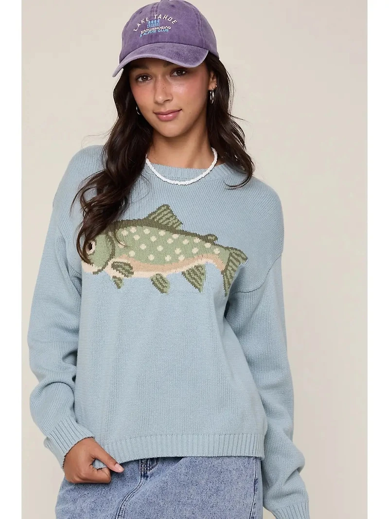 Sage Fish Sweater