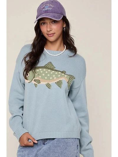 Sage Fish Sweater