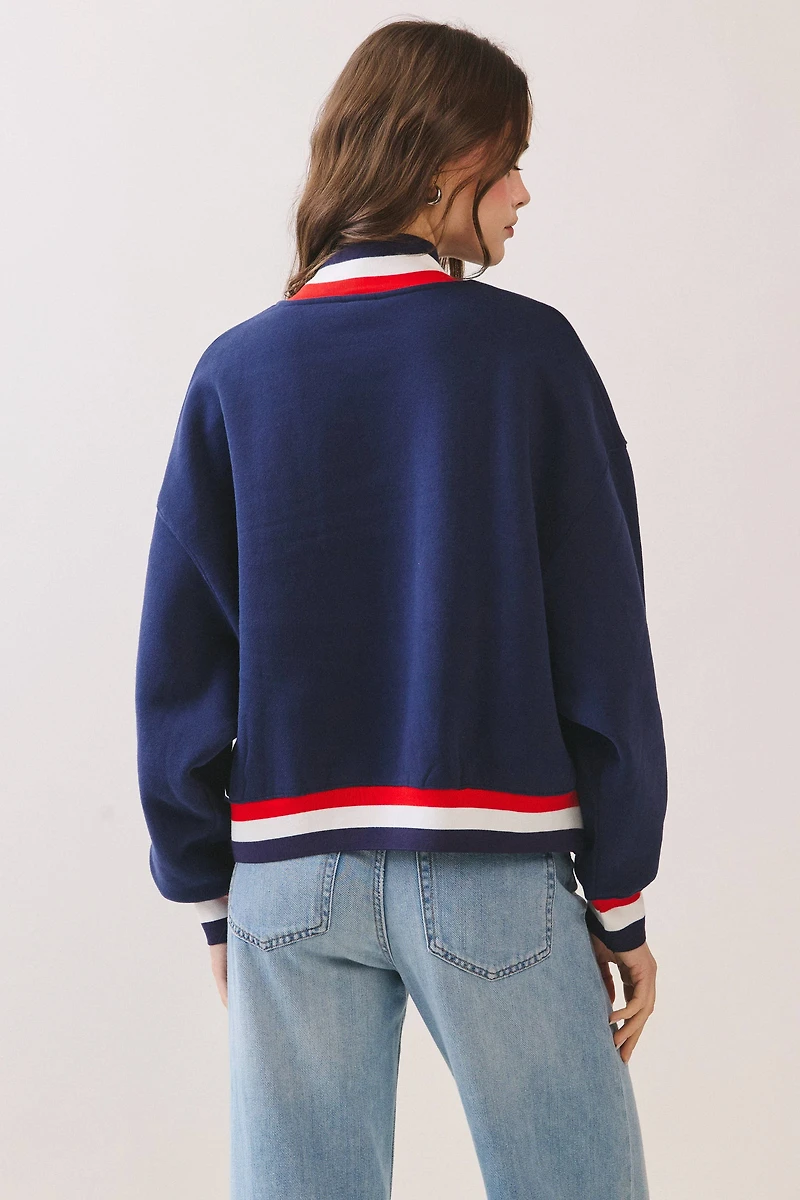Navy USA Letter Trim Sweatshirt