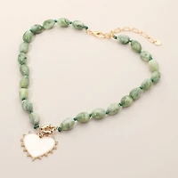 Green Heart Pendant Necklace