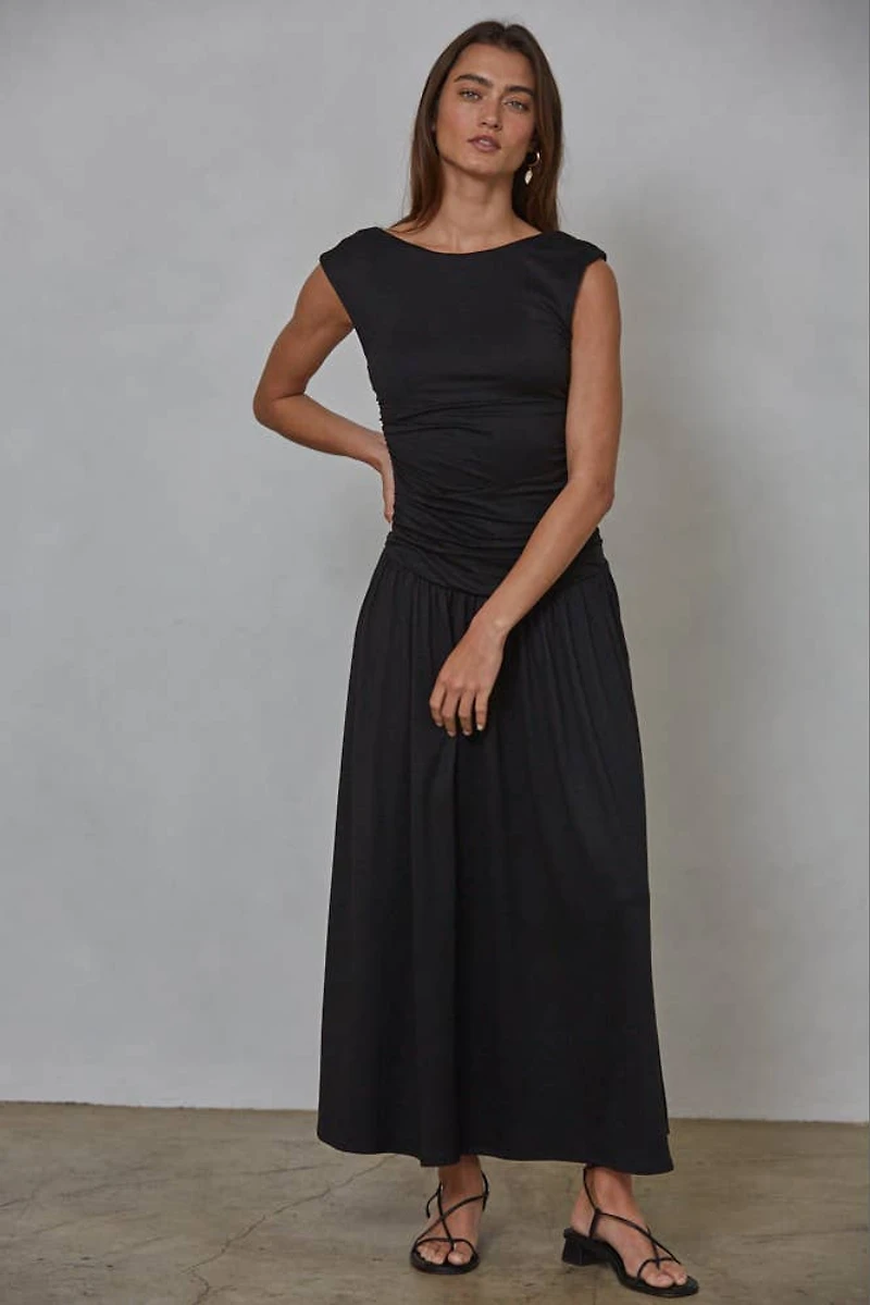 Ruched Side Sleeveless Dress