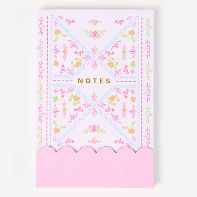 Flip Notepad Floral Stitch