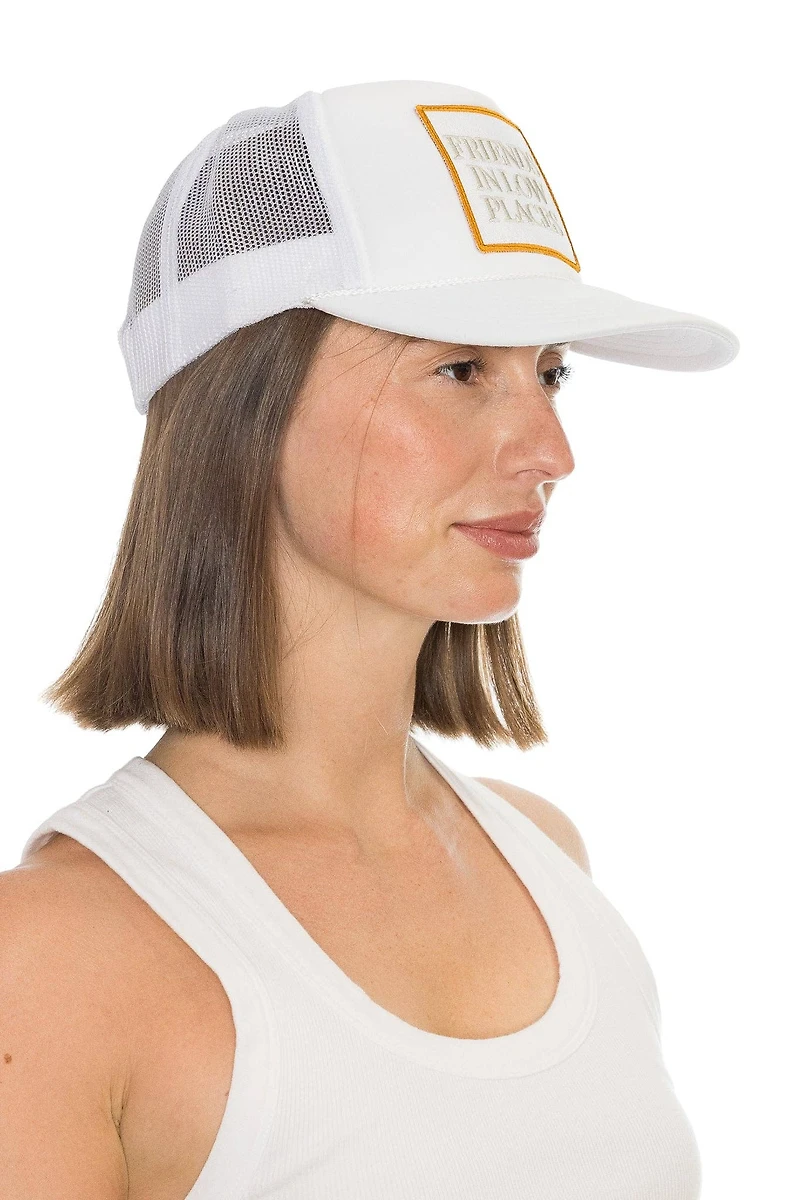 White Friends in Low Places Hat