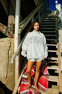 Gray WWJD Mock Neck