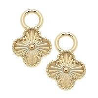 Gold Clover Huggie Charm