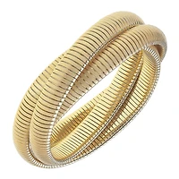 Gold Florence Interlocking Bangle