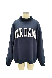 Navy Tigers & War Damn Reversible Mockneck