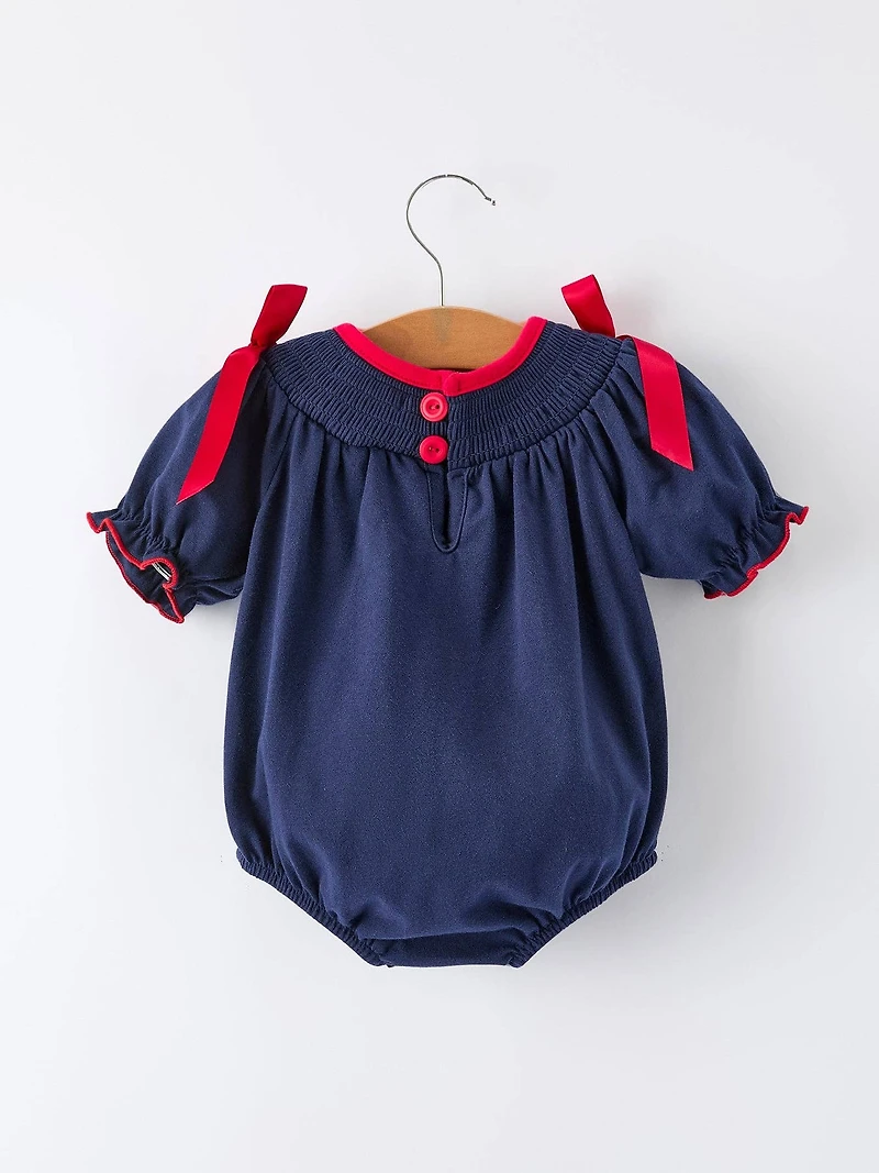 Santa Sleigh Holiday Baby Girls Romper