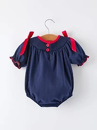 Santa Sleigh Holiday Baby Girls Romper