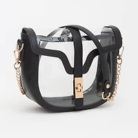 Clear Transparent Saddle Bag
: Gold