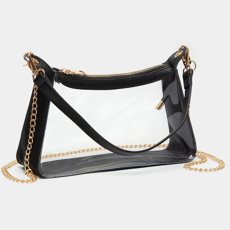 Transparent Hand Bag / Baguette Bag / Crossbody Bag
: Silver