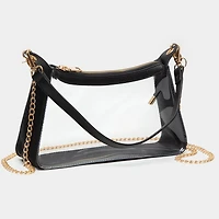 Transparent Hand Bag / Baguette Bag / Crossbody Bag
: Silver