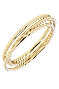 Isla Bangles Set of 3 in Shiny Gold