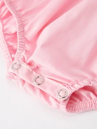 Girls Easter Bunny Pink Romper