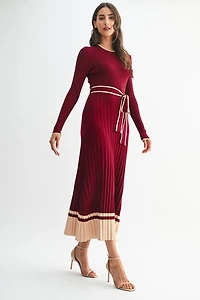 Burgundy Midi Sweater Dress