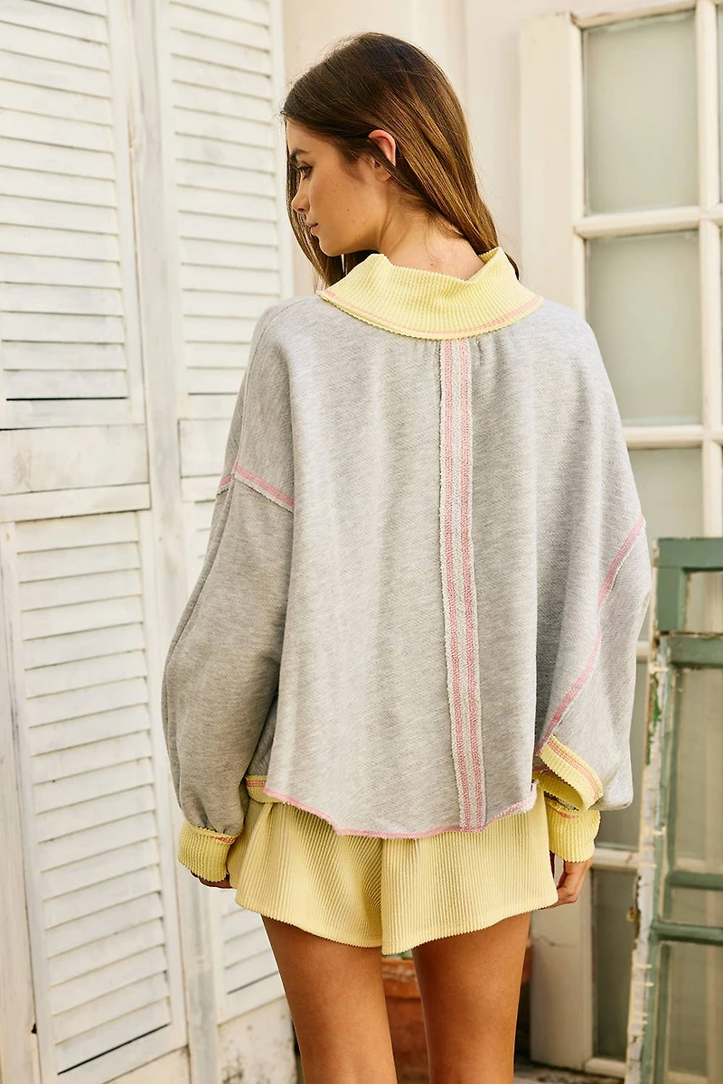 Yellow Drawstring Knit Shorts